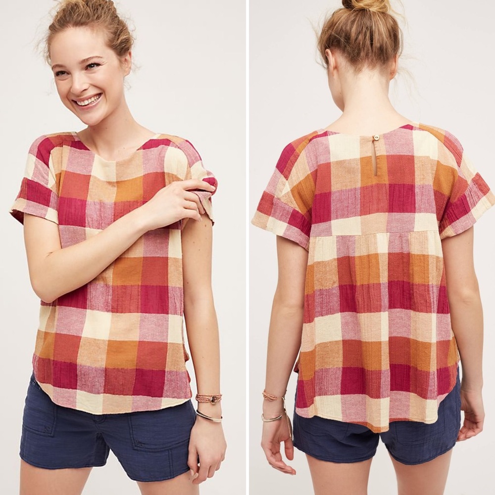 Isabella Sinclair for Anthropologie checked top